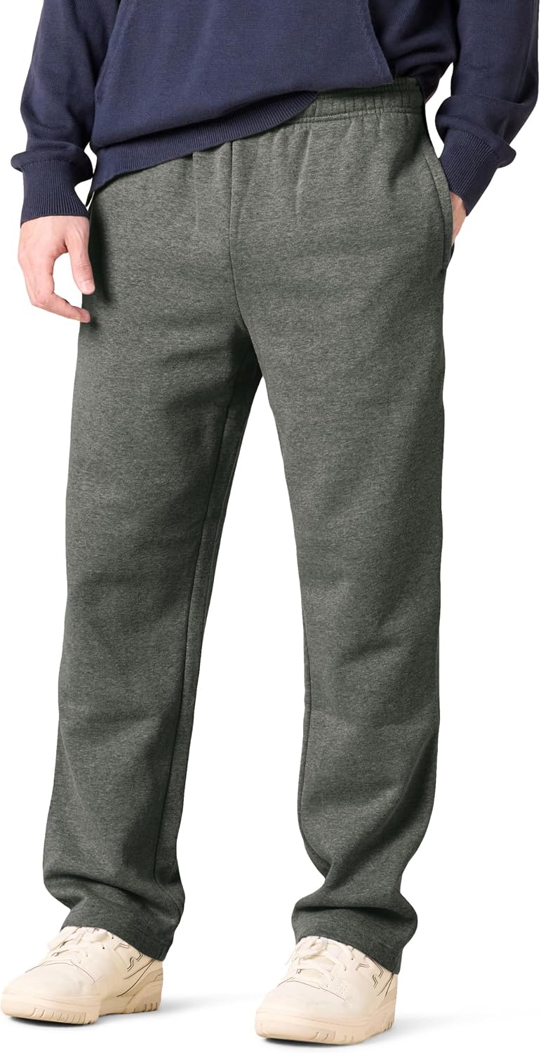 Amazon Essentials Men's Fleece Open Bottom Sweatpant (Available in Big and Tall)
