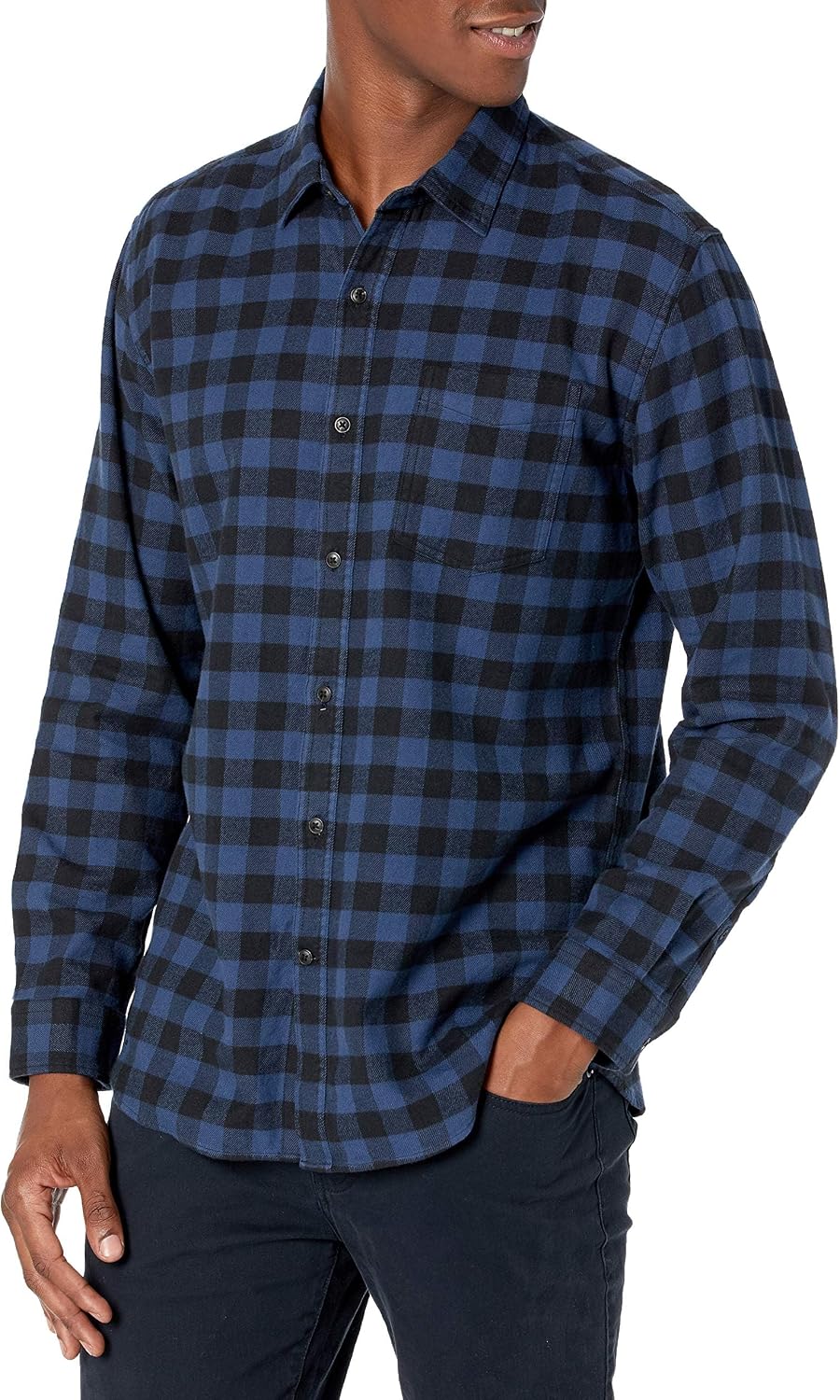 Amazon Essentials Men's Long-Sleeved Flannel Shirt
