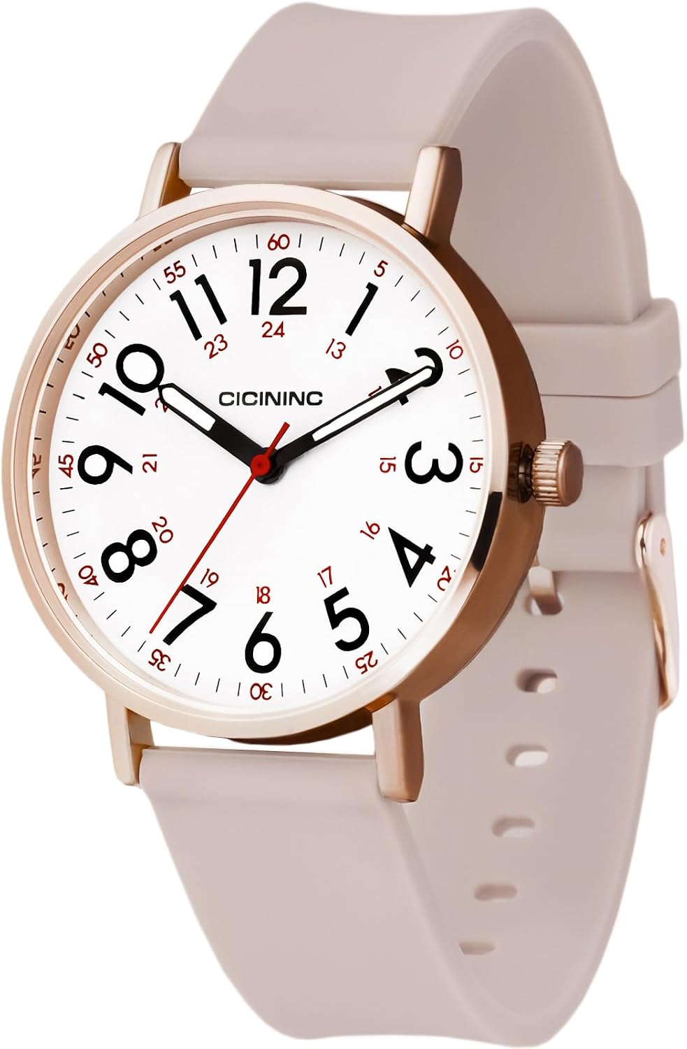 cicininc Watch with Second Hand for Nursing Women | Analog | Military Time