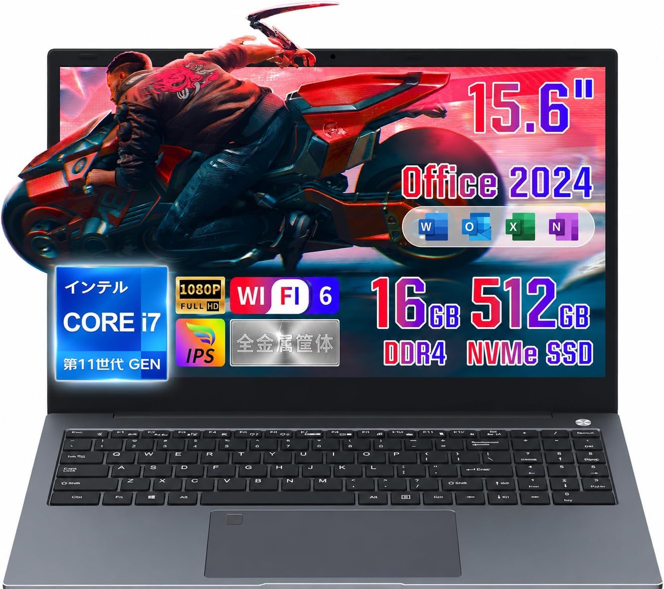 SERYUB Laptop Core i7 11th Generation Core i7-1165G7/Office 2024 Equipped/15.6 Inch Laptop/Windows11pro Compatible/DDR4 16GB Memory/NvMe High Speed 512G SSD/All-Metal Enclosure/Wi-Fi 6/Fingerprint