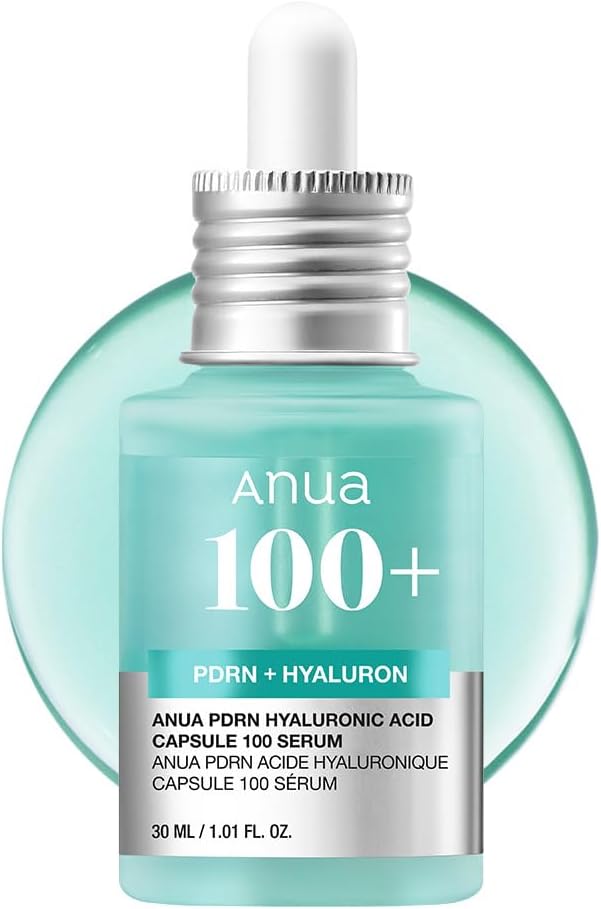 ANUA PDRN Hyaluronic Acid Capsules, 100 Serum, 1.0 fl oz (30 ml), Beauty Serum, Skin Care