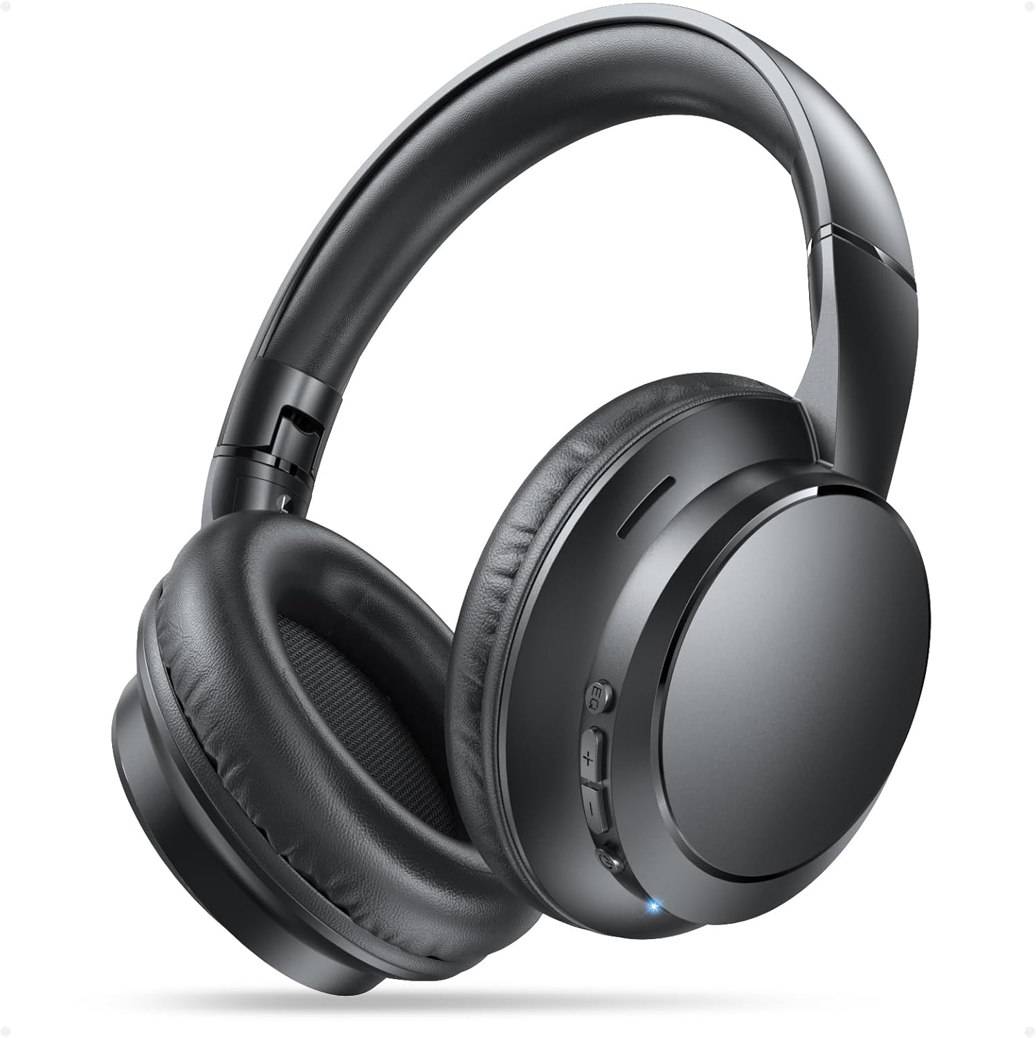 【Amazon.co.jp Exclusive】 Industry First Bluetooth 5.4 Headphones, Bluetooth Wireless Headphones, ANC Noise Cancelling, Wired and Wireless Dual Use, Up to 35 Hours Playback, Built-in Microphone